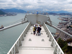 関門橋 主塔 登頂部