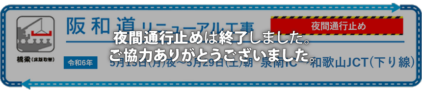 E42阪和自動車道　リニューアル工事