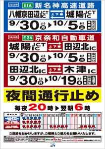 E1A新名神高速道路、E24京奈和自動車道